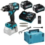 Makita Akku Schlagbohrschrauber 40V max. 2x2,5Ah Ladeger&auml;t im Makpac HP001GD201