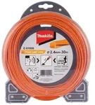 Makita M&auml;hfaden Four-Leaf 2,4mm 30m orange f&uuml;r Akku-Sensen und -Trimmer E-01806