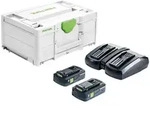 Festool Energie Set Akkupack Schnellladeger&auml;t SYS 18V 2x4,0/TCL 6 DUO 577109