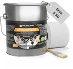 Fl&uuml;ssigkunststoff Set | Inhalt 5 kg | Grau | Inkl. Vlies & Pinsel