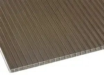Polycarbonat Stegplatte | 16 mm | Breite 98 cm | Bronze | 2-Seiten UV-Schutz | 5,00 m