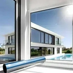Spiegelfolie / Sonnenschutzfolie - Silber / 105x200 cm / Statisch haftend...