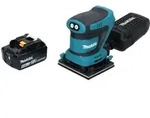 Makita DBO 480 G1 Akku Schwingschleifer 18 V 112 x 102 mm + 1x Akku 6,0 Ah - ohne