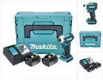 Makita DTD 172 RMJ Akku Schlagschrauber 18 V 180 Nm 1/4" Brushless + 2x Akku...
