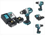 Makita DHP 489 RG Akku Schlagbohrschrauber 18 V 73 Nm Brushless + 2x Akku 6,0...