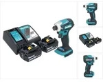 Makita DTD 172 RG Akku Schlagschrauber 18 V 180 Nm 1/4" Brushless + 2x Akku 6,0...