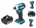 Makita DTD 172 M1 Akku Schlagschrauber 18 V 180 Nm 1/4" Brushless + 1x Akku 4,0...