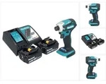 Makita DTD 172 RT Akku Schlagschrauber 18 V 180 Nm 1/4" Brushless + 2x Akku 5,0...