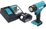Makita DHG 180 RT1 Akku Hei&szlig;luftgebl&auml;se 18 V 550 &deg;C + 1x Akku 5,0 Ah +...