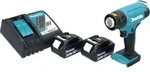 Makita DHG 180 RM Akku Hei&szlig;luftgebl&auml;se 18 V 550 &deg;C + 2x Akku 4,0 Ah +...