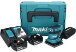 Makita DBO 480 RMJ Akku Schwingschleifer 18 V 112 x 102 mm + 2x Akku 4,0 Ah +