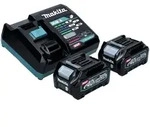 Makita Power Source Kit 40 V max. ( 191L76-1 ) mit 2x BL 4025 Akku 2,5 Ah + DC...