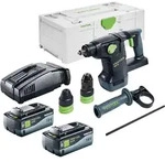 Festool KHC 18 EB-Basic Akku Kombihammer 18 V 2,6 J SDS-Plus Brushless + 2x...