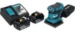 Makita DBO 480 RG Akku Schwingschleifer 18 V 112 x 102 mm + 2x Akku 6,0 Ah +