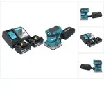 Makita DBO 484 RG Akku Schwingschleifer 18 V 112 x 102 mm + 2x Akku 6,0 Ah +