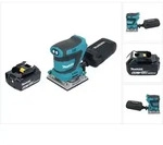 Makita DBO 484 G1 Akku Schwingschleifer 18 V 112 x 102 mm + 1x Akku 6,0 Ah - ohne