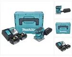 Makita DBO 484 RFJ Akku Schwingschleifer 18 V 112 x 102 mm + 2x Akku 3,0 Ah +