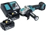Makita DGA 521 RGX1 Akku Winkelschleifer 18 V 125 mm X-LOCK Brushless + 2x Akku...
