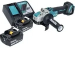 Makita DGA 521 RFX1 Akku Winkelschleifer 18 V 125 mm X-LOCK Brushless + 2x Akku...