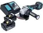 Makita DGA 513 RG Akku Winkelschleifer 18 V 125 mm Brushless + 2x Akku 6,0 Ah +