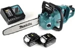 Makita DUC 355 RG2 Akku Kettens&auml;ge 36V ( 2x18V ) Brushless 35 cm + 2x 6,0 Ah...