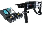 Makita DHR 202 RMW Akku Bohrhammer 18 V 20 mm 2,0 J wei&szlig; + 2x Akku 4,0 Ah +