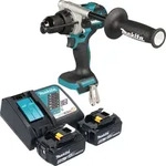 Makita DHP 492 RG Akku Schlagbohrschrauber 18 V 141 Nm Brushless + 2x Akku 6,0...