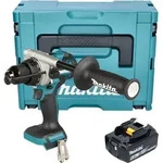 Makita DHP 492 G1J Akku Schlagbohrschrauber 18 V 141 Nm Brushless + 1x Akku 6,0...