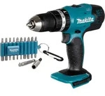 Makita DHP 453 Z Akku Schlagbohrschrauber 18 V 42 Nm + 22 tlg. Bit Set - ohne...