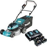 Makita DLM 466 PT4 Akku Rasenm&auml;her 36 V ( 2x 18 V ) 46 cm Brushless + 4x Akku...