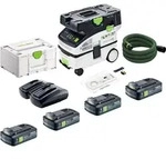 Festool CTLC MINI I-Basic Akku Absaugmobil 36 V ( 2x 18 V ) Staubklasse L + 4x...