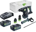 Festool KHC 18 EB-Basic Akku Kombihammer 18 V 2,6 J SDS-Plus Brushless + 2x Akku 8,0