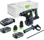 Festool KHC 18 EB-Basic Akku Kombihammer 18 V 2,6 J SDS-Plus Brushless + 2x Akku 4,0