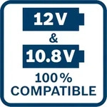 Bosch GWG 12V-50 S Professional Akku Geradschleifer 12 V 6 mm Brushless + 2x Akku 3,0