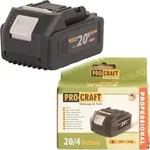 Procraft 20/4 Akku 20 V 4,0 Ah / 4000 mAh Li-ion mit Ladestandsanzeige