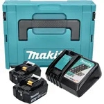 Makita Power Source Kit 18 V ( 197952-5 ) mit 2x BL 1830 B Akku 3,0 Ah + DC 18...