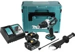 Makita DHP 458 RTJ Akku Schlagbohrschrauber 18 V 91 Nm + 2x Akku 5,0 Ah +...