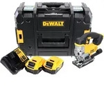 DeWalt DCS 331 P2 Akku Stichs&auml;ge 18 V + 2x Akku 5,0 Ah + Ladeger&auml;t + TSTAK
