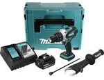 Makita DHP 458 RT1J Akku Schlagbohrschrauber 18 V 91 Nm + 1x Akku 5,0 Ah +...