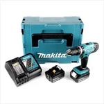 Makita DHP 453 RTJ Akku Schlagbohrschrauber 18V 42Nm + 2x Akkus 5,0Ah+...