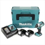 Makita DTD 153 RTJ 18 V Akku Brushless Schlagschrauber im Makpac + 2x BL 1850 B...