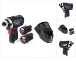 Bosch GDR 12V-105 Akku Drehschlagschrauber 12V 105Nm 1/4" + 2x 3,0 Ah Akku +