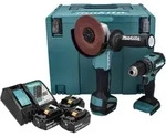 Makita DLX 2334 J Akku Kombo Kit 18 V mit DHP 485 50 Nm Brushless + DGA 504 125...