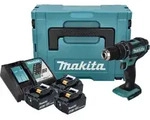 Makita DHP 482 RF3J Akku Schlagbohrschrauber 18 V 62 Nm + 3x Akku 3,0 Ah +...