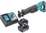 Makita DJR 186 RT Akku Recipros&auml;ge S&auml;bels&auml;ge 18 V + 2x Akku 5,0 Ah +...