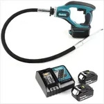 Makita DVR 450 RT Akku Betonverdichter 18V + 2x Akku 5,0Ah + Ladeger&auml;t