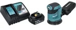 Makita DBO 180 RG1 Akku Exzenterschleifer 18 V 125 mm + 1x Akku 6,0 Ah +...