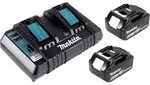 Makita DUB 361 2x 18 V / 36 V Akku Laubbl&auml;ser Gebl&auml;se + 2x Makita BL 1860 6...