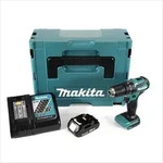 Makita DHP 483 RA1J Akku Schlagbohrschrauber 18 V 40 Nm Brushless + 1x Akku 2,0...
