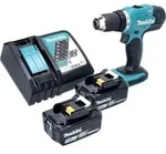 Makita DDF 453 RF Akku Bohrschrauber 18 V 42 Nm + 2x Akku 3,0 Ah + Ladeger&auml;t